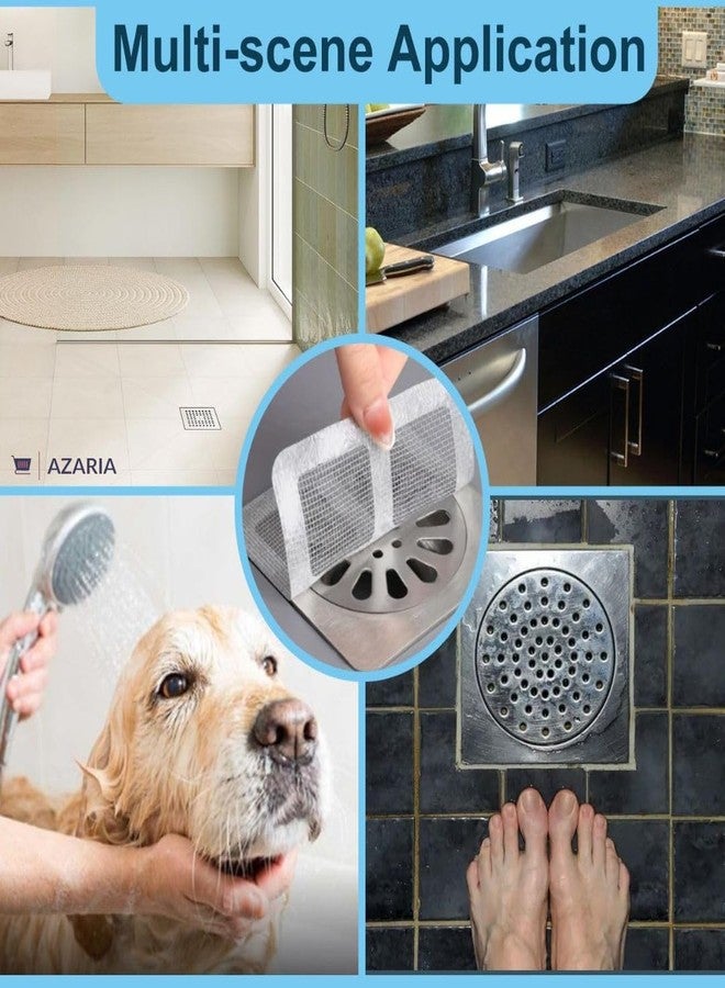 Azaria 20 pcs Disposable Bathroom Drain Cover Shower Mesh Sticker Catcher Drain Cover for Bathroom, Kitchen Sink Strainer, Sink Drainer Kitchen Essentials and Kitchen Accessories Items Mesh Strainer - Image 3